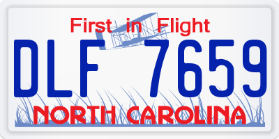 NC license plate DLF7659