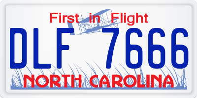 NC license plate DLF7666