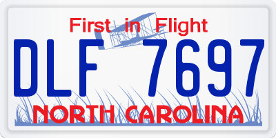 NC license plate DLF7697