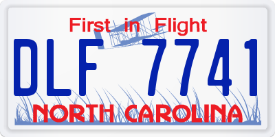 NC license plate DLF7741