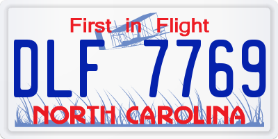 NC license plate DLF7769