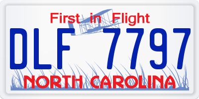 NC license plate DLF7797