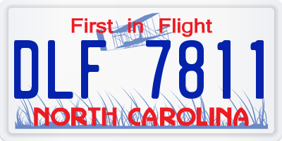 NC license plate DLF7811