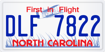 NC license plate DLF7822