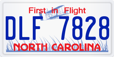 NC license plate DLF7828