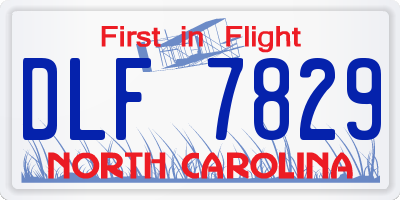 NC license plate DLF7829