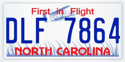 NC license plate DLF7864