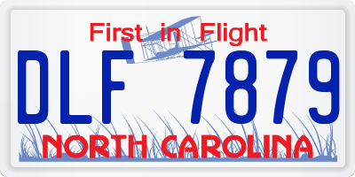 NC license plate DLF7879