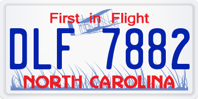 NC license plate DLF7882