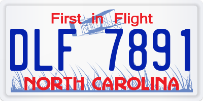 NC license plate DLF7891