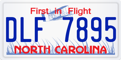 NC license plate DLF7895