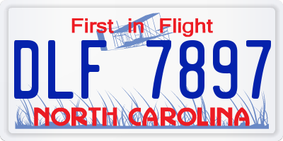 NC license plate DLF7897