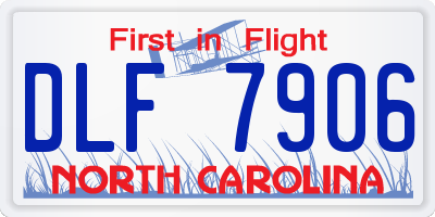 NC license plate DLF7906