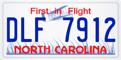NC license plate DLF7912