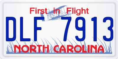 NC license plate DLF7913