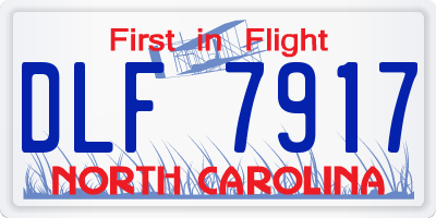 NC license plate DLF7917