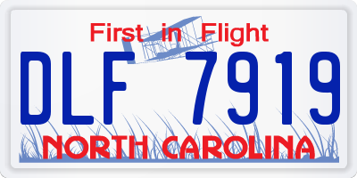 NC license plate DLF7919