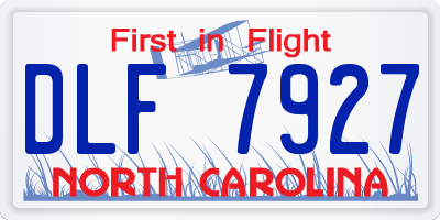 NC license plate DLF7927