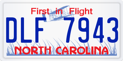 NC license plate DLF7943
