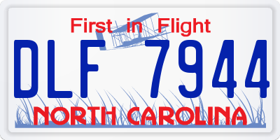 NC license plate DLF7944