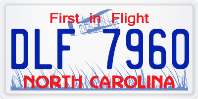 NC license plate DLF7960