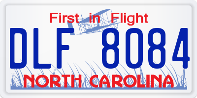 NC license plate DLF8084