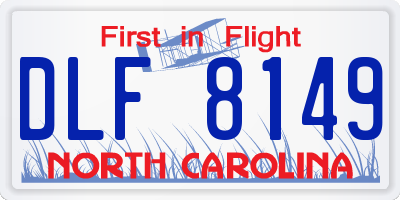 NC license plate DLF8149