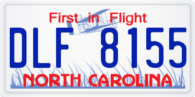 NC license plate DLF8155