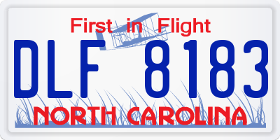 NC license plate DLF8183