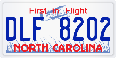 NC license plate DLF8202