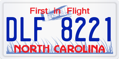 NC license plate DLF8221