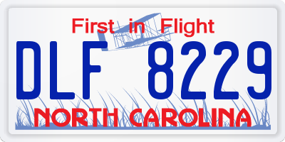 NC license plate DLF8229