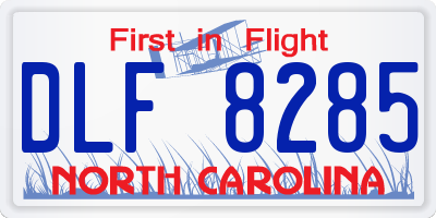 NC license plate DLF8285