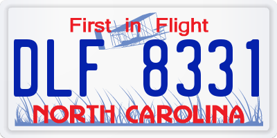 NC license plate DLF8331