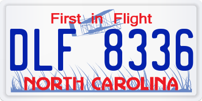 NC license plate DLF8336