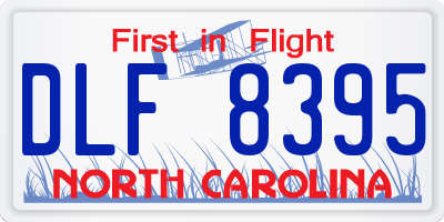 NC license plate DLF8395