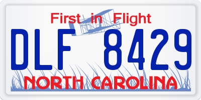 NC license plate DLF8429