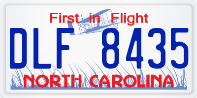 NC license plate DLF8435