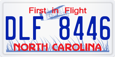 NC license plate DLF8446