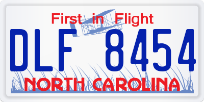 NC license plate DLF8454
