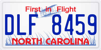 NC license plate DLF8459
