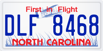 NC license plate DLF8468