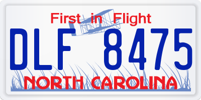NC license plate DLF8475