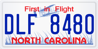 NC license plate DLF8480