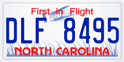 NC license plate DLF8495