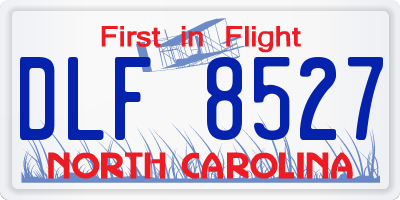 NC license plate DLF8527