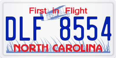 NC license plate DLF8554