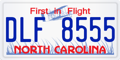 NC license plate DLF8555