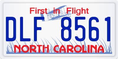 NC license plate DLF8561