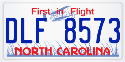 NC license plate DLF8573